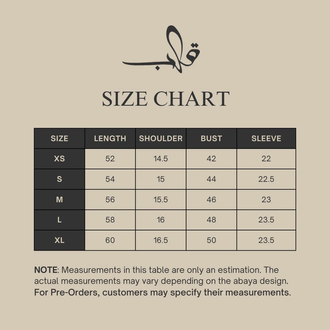 ILAYRA Size Chart